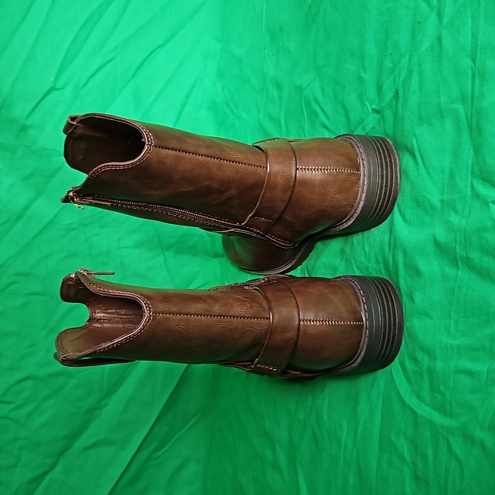 Frye stacked heel motorcycle boots sz.11 M - Picture 4 of 9